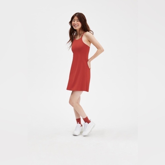 GIRLFRIEND COLLECTIVE Naomi Workout Dress In Lava - Picture 7 of 10